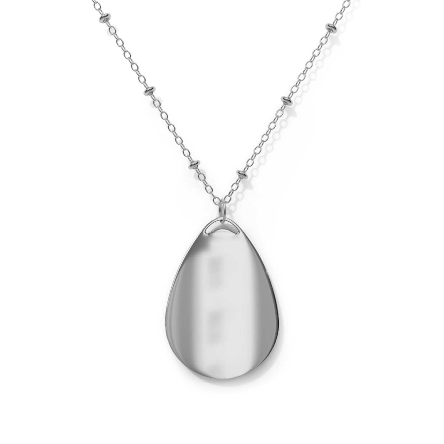 Custom Ellipse Pendant Necklace – Personalized Pet Lover Jewelry